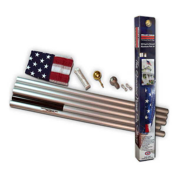 FLAG SET US W/20' POLE
