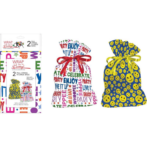 DRWSTRNG GIFT BAG 2CT XL