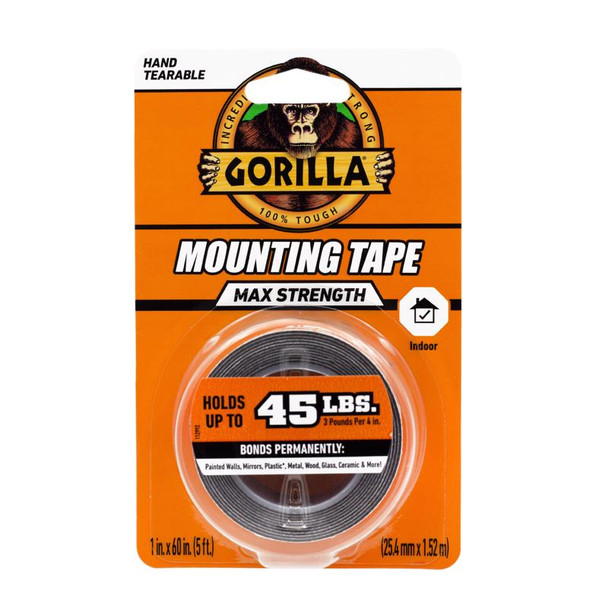 DBLSD MNT TAPE BLK 1X60"