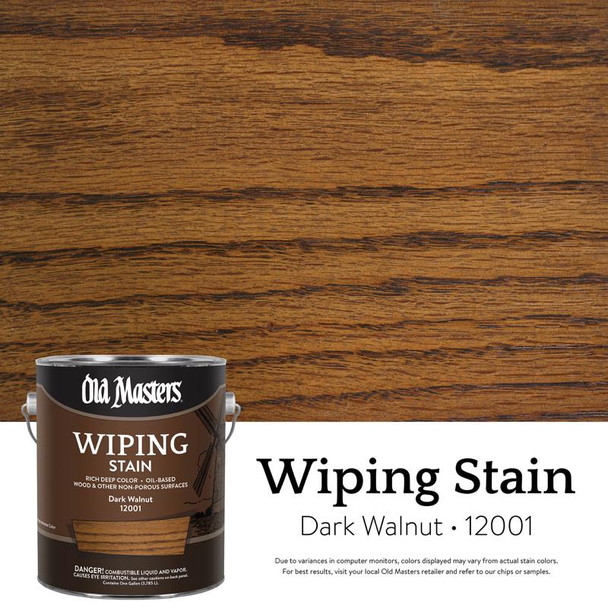 WIPE STAIN DRK WALNT 1GL
