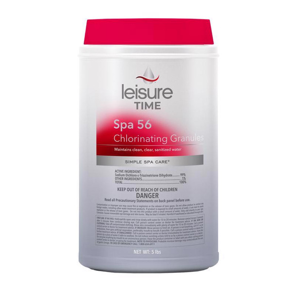 Leisure Time Spa Chlorine Granules 5 lb - High-Performance Sanitizer for Hot Tubs and Spas