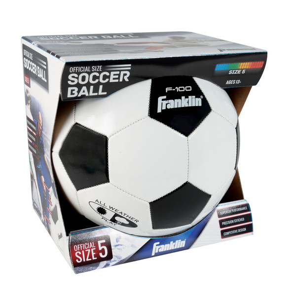 Franklin Sports Competition 100 Size 5 Soccer Ball - Black and White