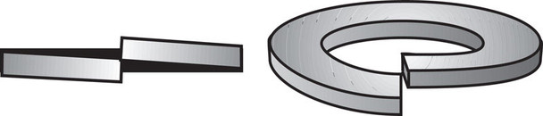 Hillman 661302 Zinc-Plated Split Lock Washer - 3/8 inch Diameter, Box of 1500