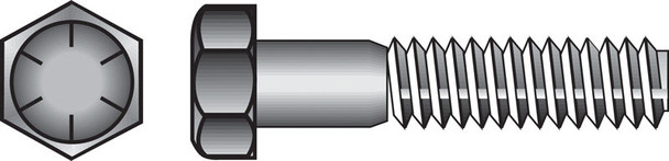 Hillman Hex Head Cap Screw Grade 8 Coarse Thread 1/4 inch x 3-1/2 inches (Box of 100)