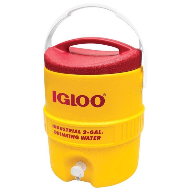 Igloo 2-Gallon Plastic Water Cooler with Red and Yellow Finish