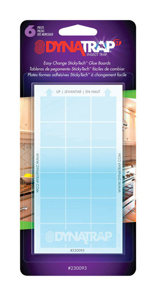 DynaTrap Replacement Glue Boards - 6 Pack for Outdoor Flying Insect Trap