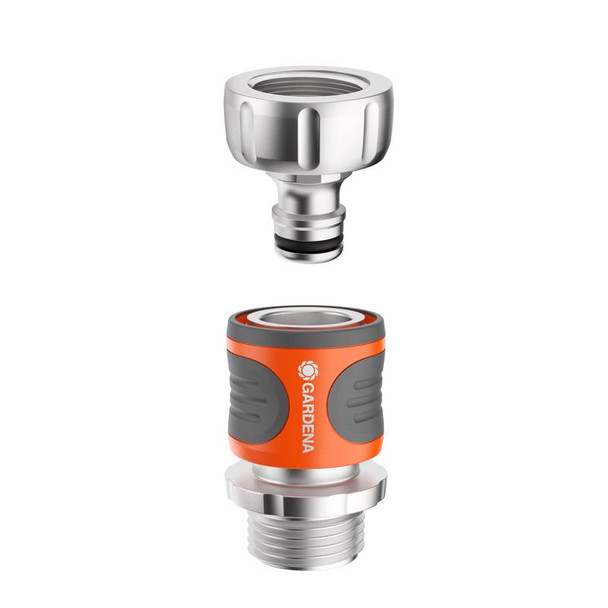 Gardena Tap and Hose Connection Set 5/8 & 1/2 Inch Quick Connectors