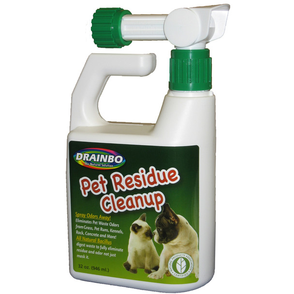 Drainbo Odor and Stain Remover for Cats and Dogs – 32 oz Liquid Pet Odor Eliminator