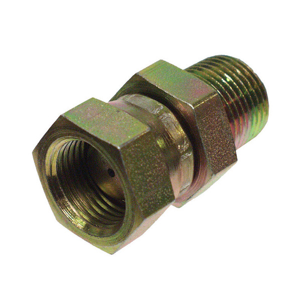 Apache 39004378 Hydraulic Adapter 1/2 in Female Pipe Swivel Outlet with MPT Inlet