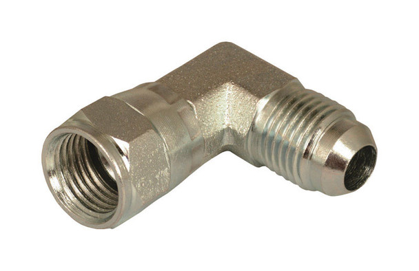 Apache 39035544 Hydraulic Adapter 3/8 inch Male JIC to Female JIC Swivel - Steel