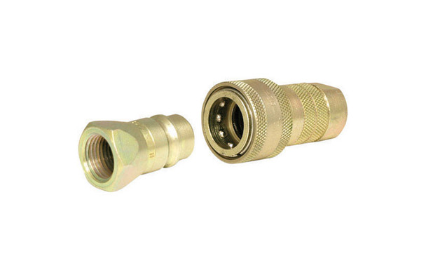 Apache Hydraulic Coupler 3/8 in. x 3/8 in. - Steel Hydraulic Fitting for Agricultural and Construction Equipment