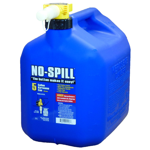 No-Spill 5-Gallon Kerosene Can - Durable Poly Fuel Container for Lawn & Garden Use
