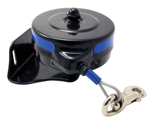 Howard Pet Medium Blue Dog Tie Out Reel with Reflective Feature