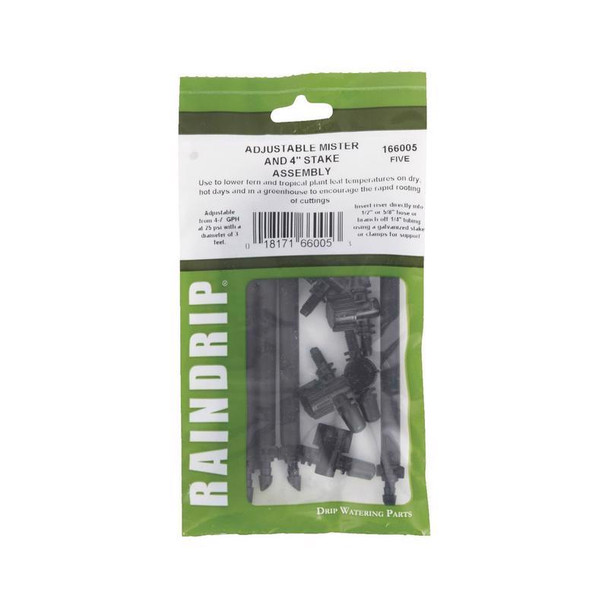 Raindrip 1/4 Inch Adjustable Drip Irrigation Micro Spray System (5-Pack)