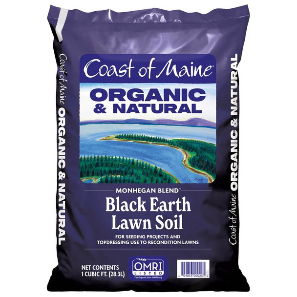 Coast of Maine Organic Lawn Soil, Monhegan Blend – 1 Cubic Foot Bag