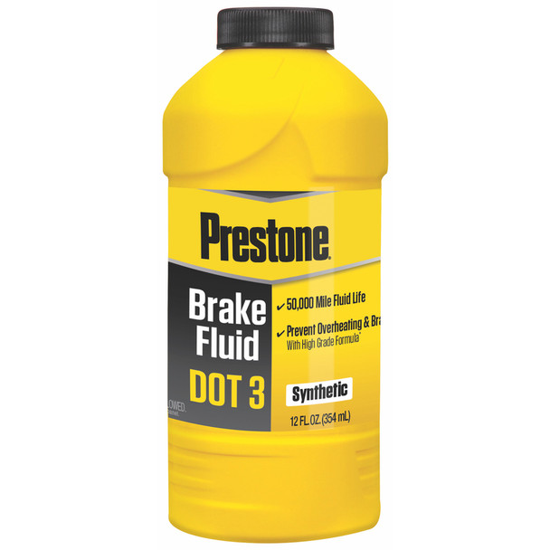 Prestone DOT 3 Synthetic Brake Fluid - 12 oz Bottle, Part Number AS400Y
