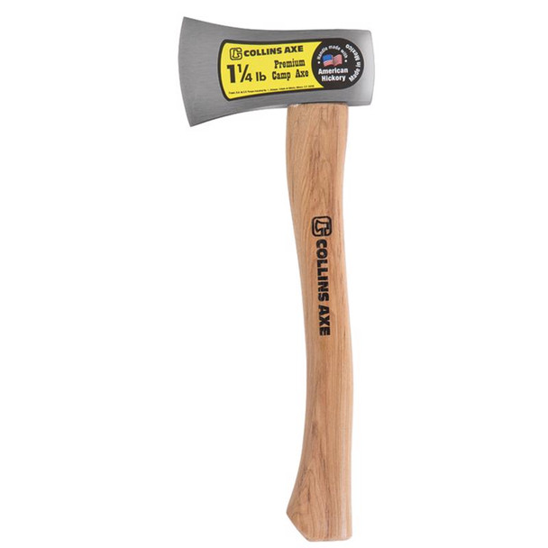 Collins 14-Inch Hunting Axe with Wooden Handle - Forged Steel Head