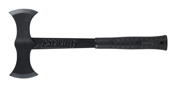 Estwing Black Eagle Double Bit Axe with Sheath - 17 Inch Steel Handle, 3 Inch Blade