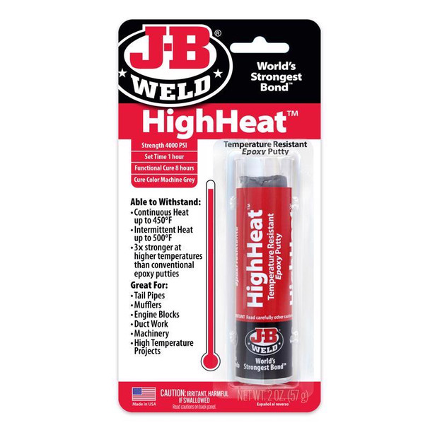J-B Weld High Heat Automotive Epoxy Putty - 2 oz. for Steel Repairs