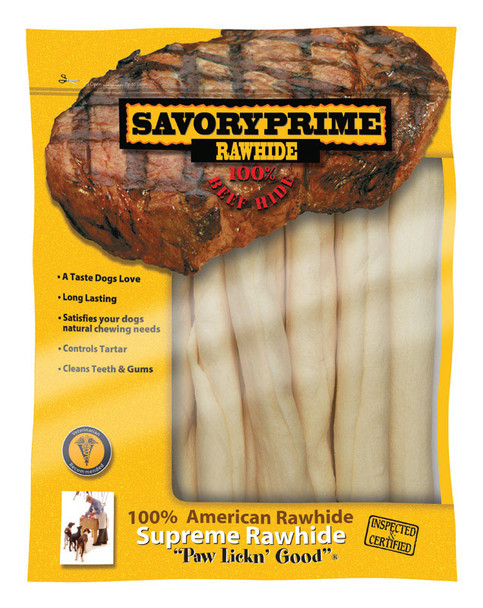 Savory Prime Rawhide Mini Rolls for Dogs, 6-7 inches, Pack of 7