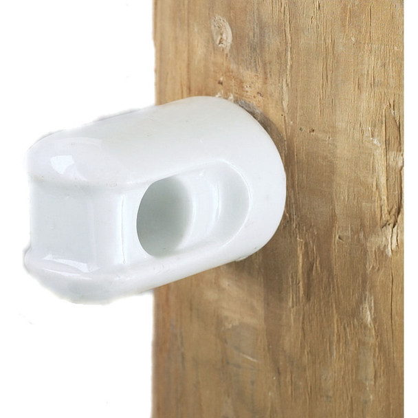 Dare Porcelain Line Insulator with Lag Bolt - White, Model 2802