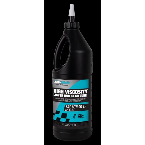 LUBRIMATIC Outboard Gear Oil 80W90 - High Viscosity Marine Gear Lube in 1 Quart Bottle