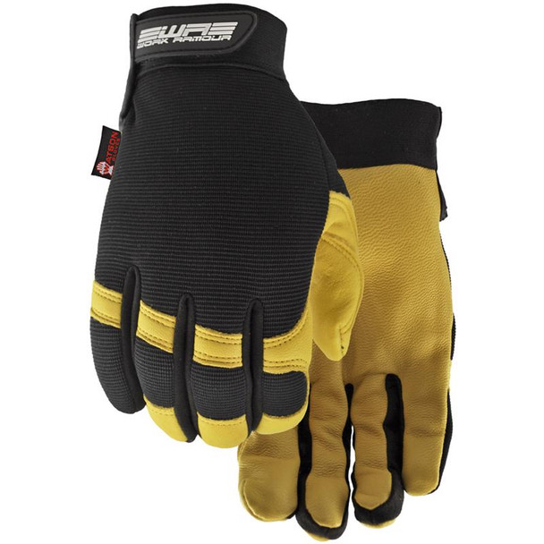 Watson Gloves PRTCTVE GLOVS FlexTime Large High Performance Work Gloves with Leather Palm and Water Resistance