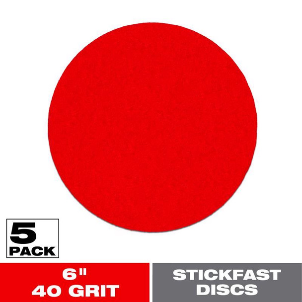 SANDING DISC 6" 40G 5PK