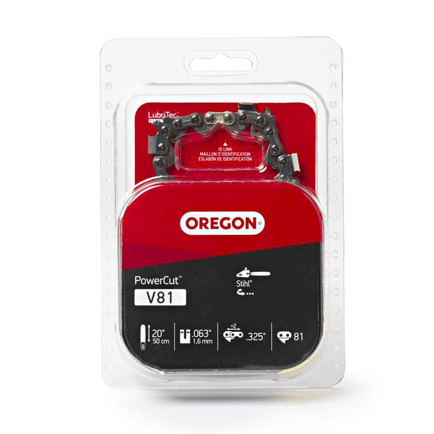 Oregon PowerCut V81 Chainsaw Chain for STIHL - 20-Inch, .325 Pitch, .063 Gauge