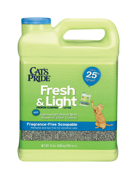 Cats Pride Unscented Cat Litter, 15 lb Bag – Clumping, Odor Control, Non-Toxic