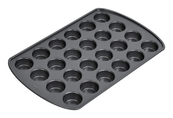 Wilton Mini Muffin Pan with 24 Cups - Nonstick Steel Bakeware for Perfect Mini Muffins