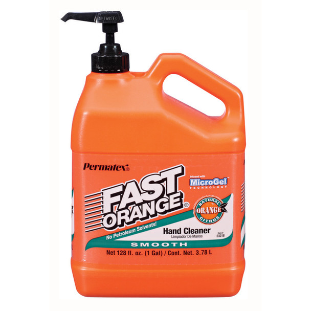 Permatex Fast Orange Hand Cleaner with Citrus Scent – 1 Gallon Bottle with Pump