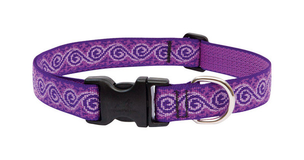 LupinePet Dog Collar 12-20 inches Jelly Roll Multicolor - Adjustable No-Rust Nylon Leash Accessory