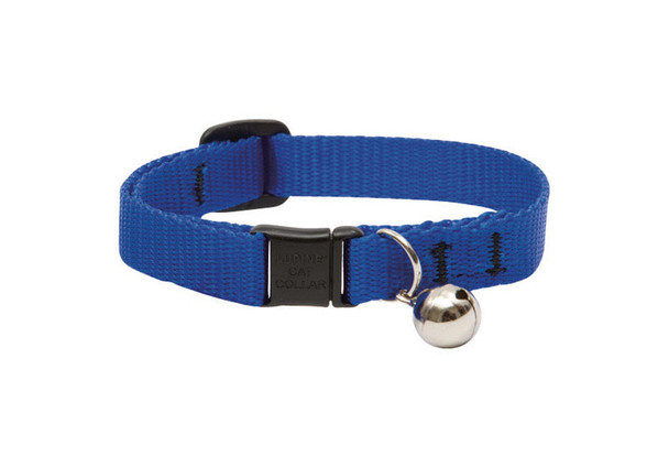 LupinePet Cat Collar with Adjustable Fit, Blue, 8-12 inches