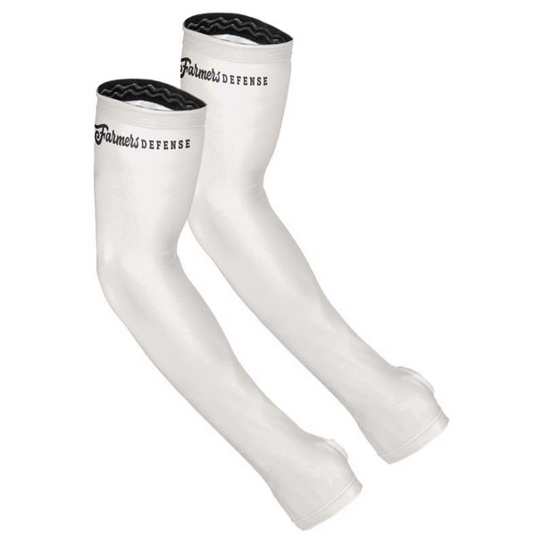 Farmers Defense Protection Sleeves Cream S/M - Water-Resistant Polyester/Spandex Gardening Arm Guards