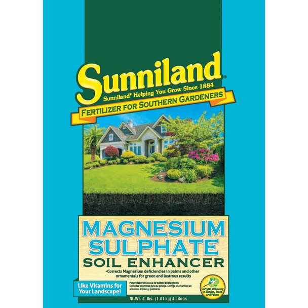 Sunniland Magnesium Sulfate Soil Enhancer – 4 lb Bag of Granules for Vegetable and Ornamental Gardens