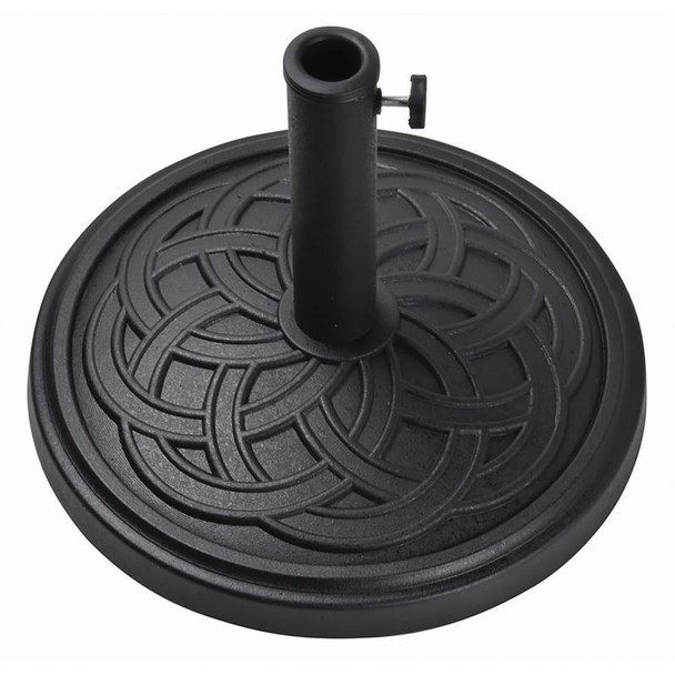 Bond Envirostone 18-inch Black Umbrella Base with Ribbon Style Design