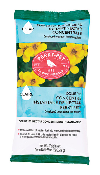 Perky-Pet Hummingbird Nectar Concentrate, 8 oz Bag - Instant Bird Food for Hummingbirds