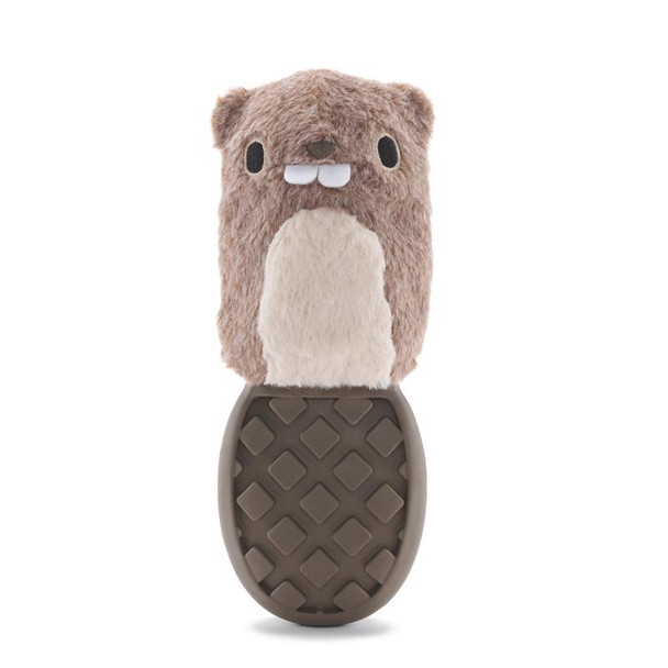 BARK Dog Toy MD PB Beaver - Medium Size Durable Cotton and Rubber Plaything