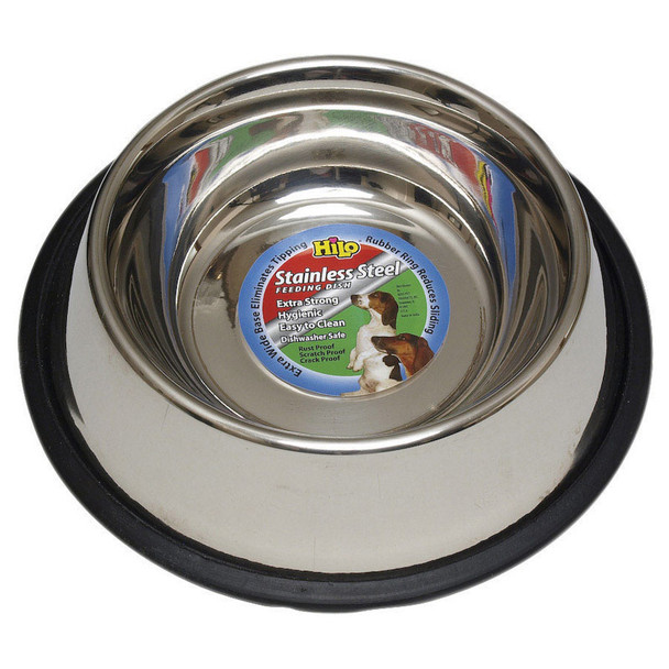 PET BOWL DOG 15OZ SLVR