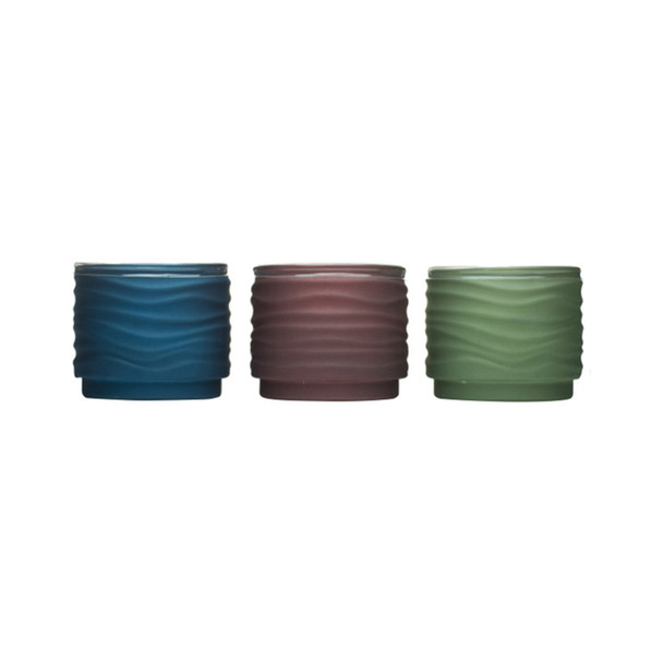 TIKI Frosted Votive Candle Assorted Scents, 3 Pack - Lavish Woodland Scented Glass Candles