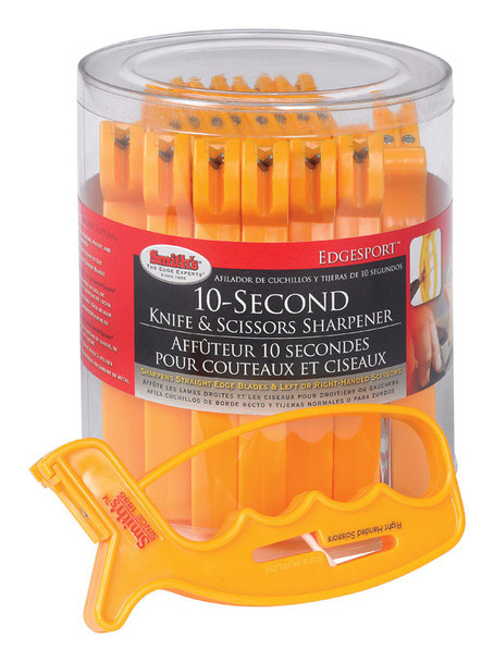 Smith's JIFFY Sharp Knife Sharpener - Compact Plastic Design with Gloss Finish