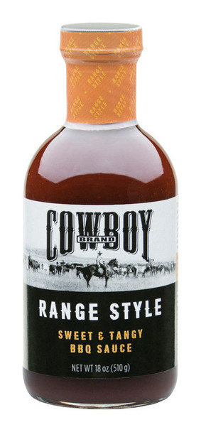 Cowboy Range Style BBQ Sauce 18 oz - Sweet and Tangy Flavor, Perfect for Grilling and Marinades