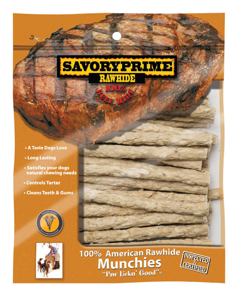 Savory Prime Rawhide Sticks for Dogs - 5-Inch, 30 Pack
