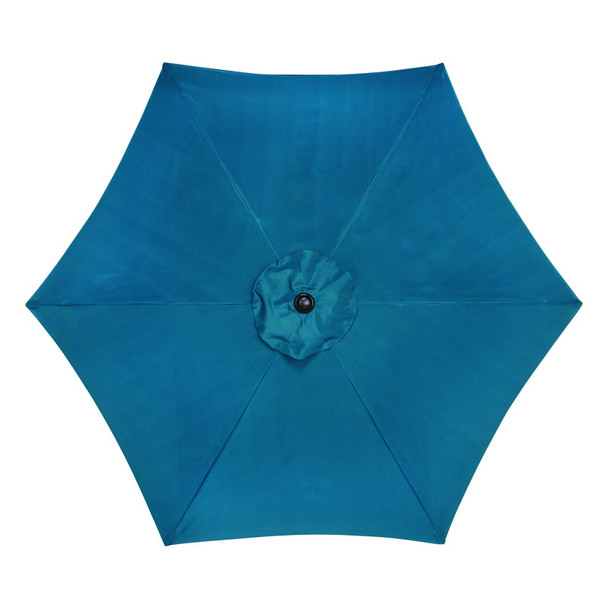 Living Accents 9' Market Style Ocean Blue Patio Umbrella with Tilt Function