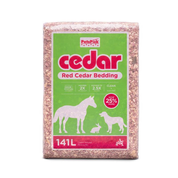 PetsPick Cedar Animal Bedding, 5 Cubic Feet – Durable Cedar Wood Bed for Small Animals