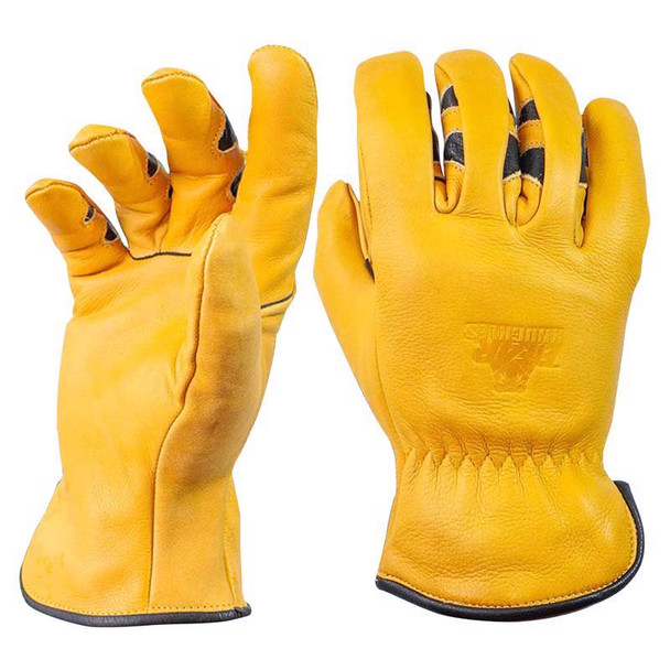 Bear Knuckles D357-XL Unisex Yellow Leather Work Gloves - XL