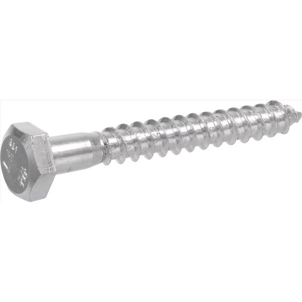 Hillman Coarse Thread Hex Lag Screw, 5/8 inch, Zinc-Plated Steel, 10 Inch Length, Pack of 25