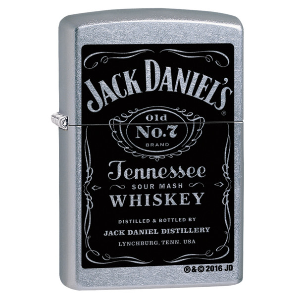 Zippo Jack Daniel's Adjustable Flame Butane Lighter - Silver