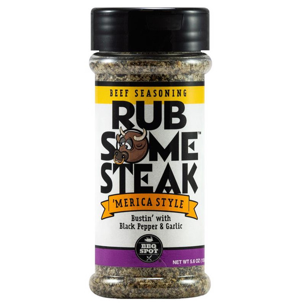 Rub Some Steak Black Pepper & Garlic Seasoning Rub by Old World Spices, 5.6 oz Shaker Can